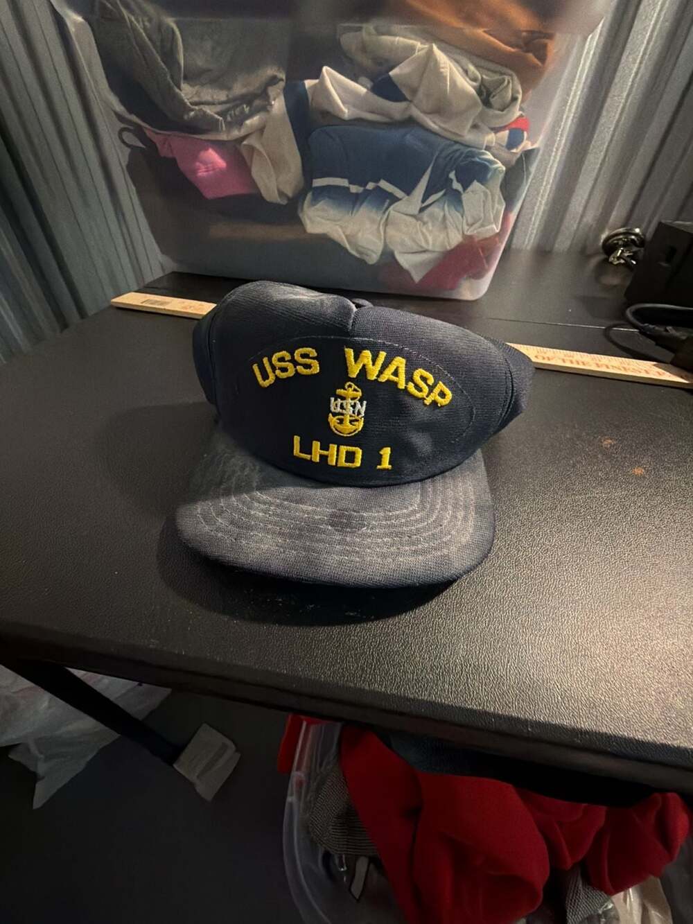 Vintage USS Wasp LHD 1 Navy Snapback‎ Hat Cap-10 Made in USA